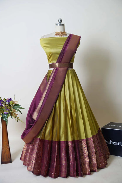 South Indian Festival Traditional Half Saree (Sarojini)