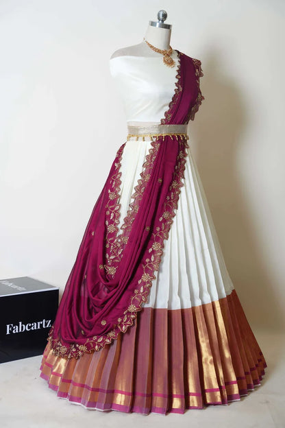 South Indian Festival Traditional Half Saree (Zara)