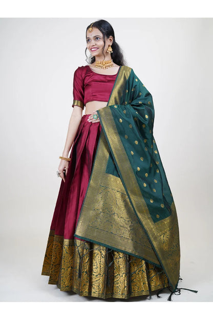 South Indian Festival Traditional Half Saree (Aarvi)