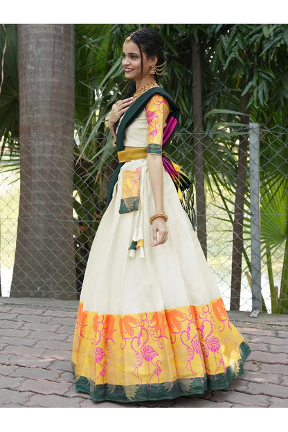 South Indian Festival Traditional Half Saree (HansPAttu)