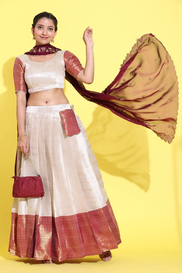 South Indian Festival Traditional Half Saree (Yogeshwari)