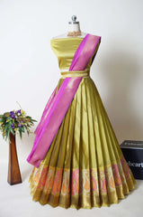 South Indian Festival Traditional Half Saree (Parvati)