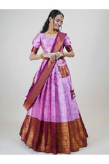 South Indian Festival Traditional Half Saree (Chhavi)