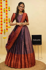 South Indian Festival Traditional Half Saree (Ival)