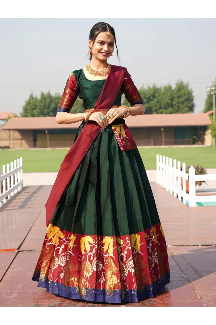South Indian Festival Traditional Half Saree (HansPAttu)