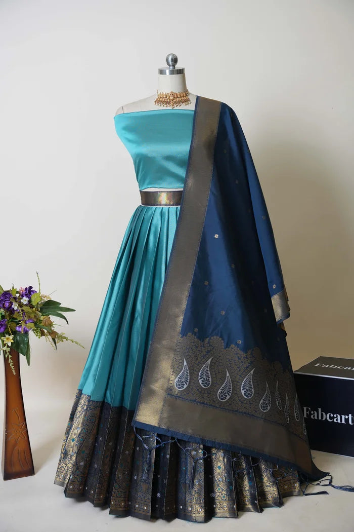 South Indian Festival Traditional Half Saree (Sarojini)