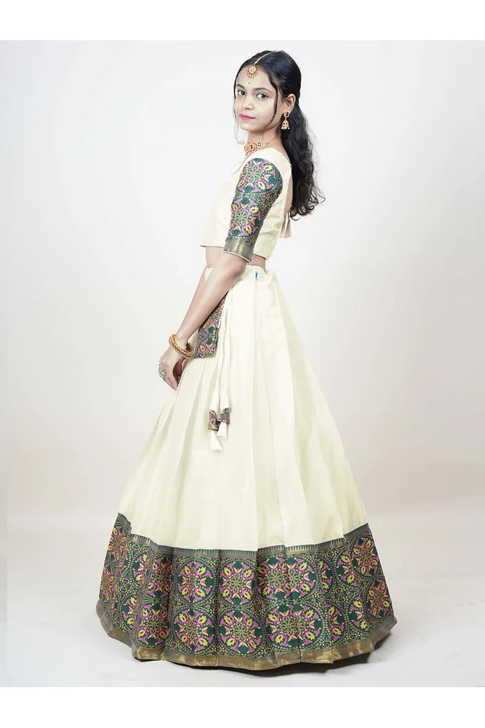 South Indian Festival Traditional Half Saree (GolGolPAttu)