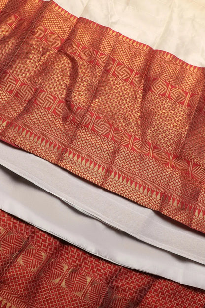 South Indian Festival Traditional Half Saree (Saraswati)