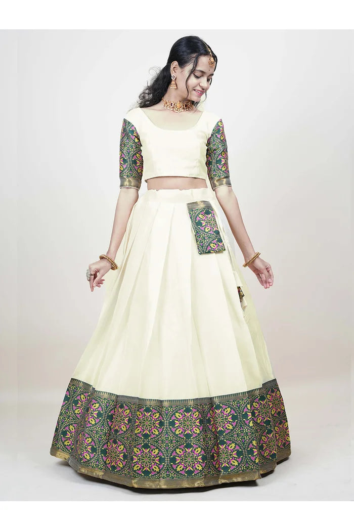 South Indian Festival Traditional Half Saree (GolGolPAttu)