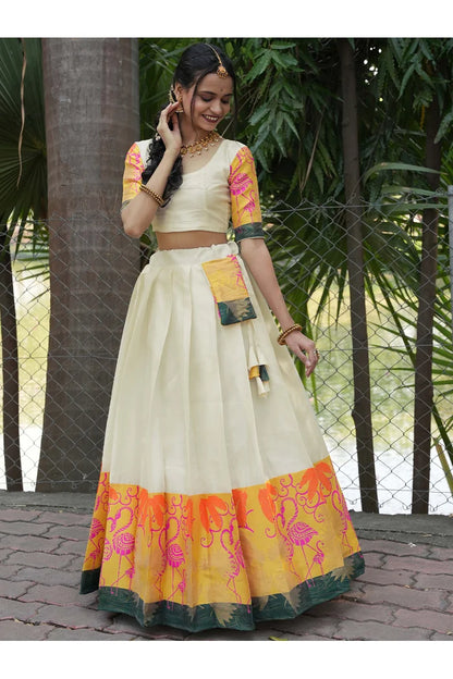 South Indian Festival Traditional Half Saree (HansPAttu)