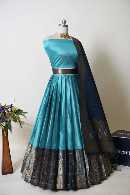 South Indian Festival Traditional Half Saree (Sarojini)