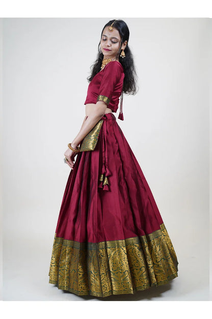 South Indian Festival Traditional Half Saree (Aarvi)