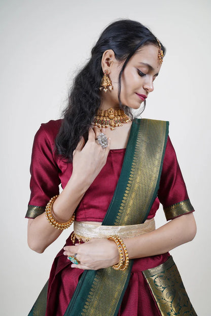 South Indian Festival Traditional Half Saree (Aarvi)