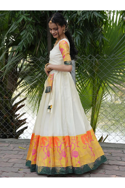 South Indian Festival Traditional Half Saree (HansPAttu)