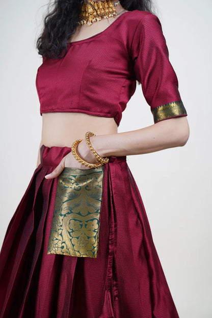 South Indian Festival Traditional Half Saree (Aarvi)