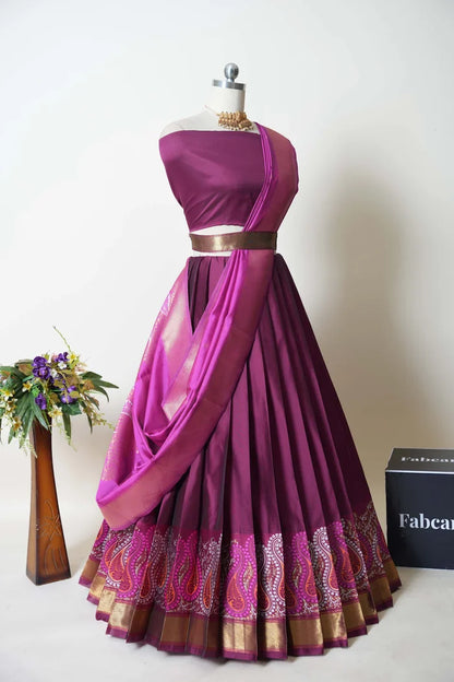 South Indian Festival Traditional Half Saree (Parvati)