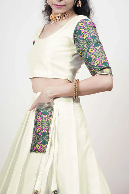 South Indian Festival Traditional Half Saree (GolGolPAttu)