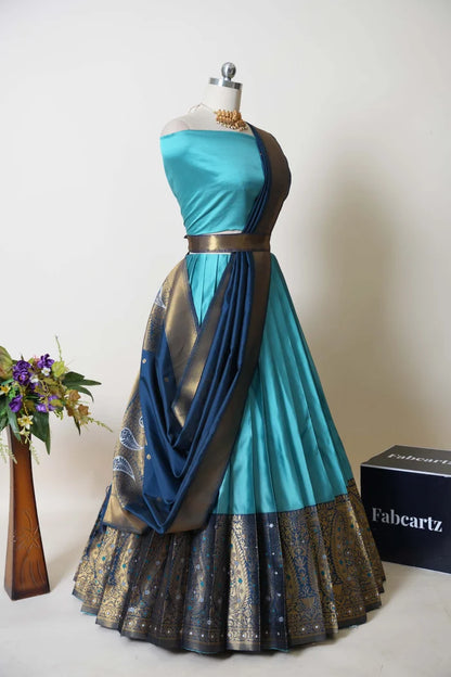 South Indian Festival Traditional Half Saree (Sarojini)