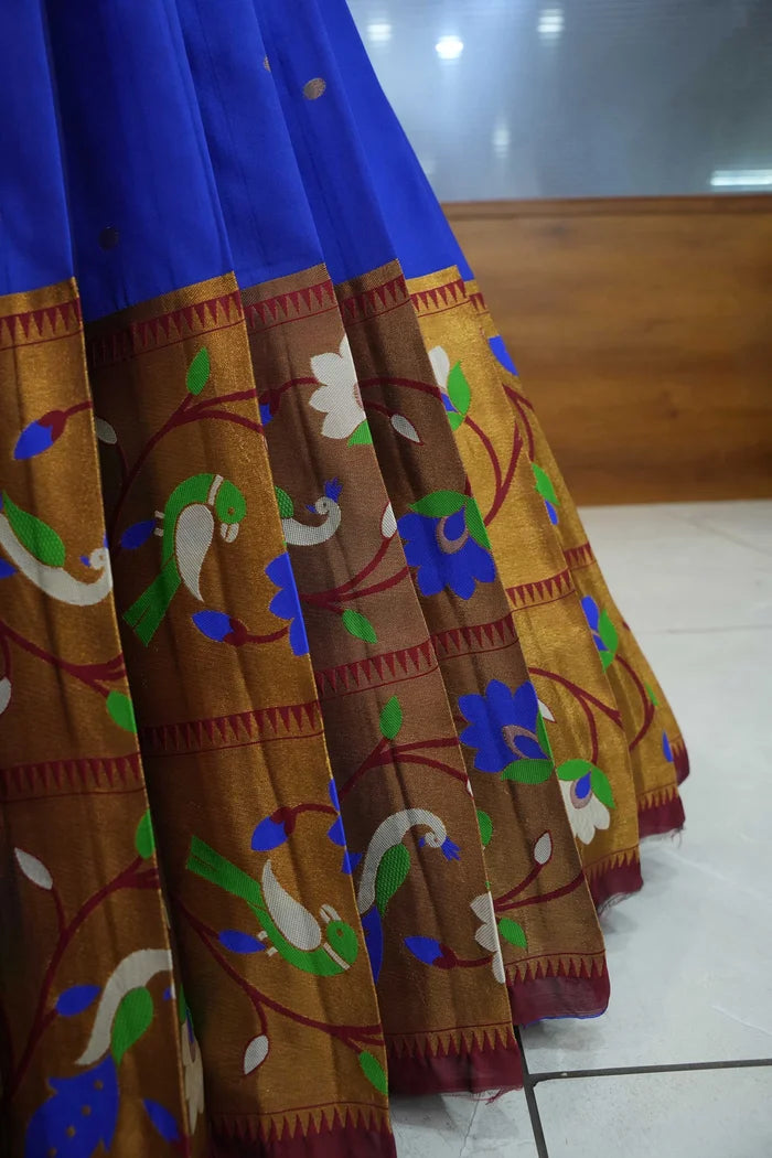 Rupmani Women's Woven Design zari work Half Saree with Embroidered Blouse and Dupatta