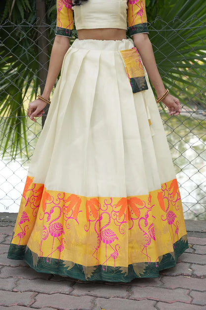 South Indian Festival Traditional Half Saree (HansPAttu)