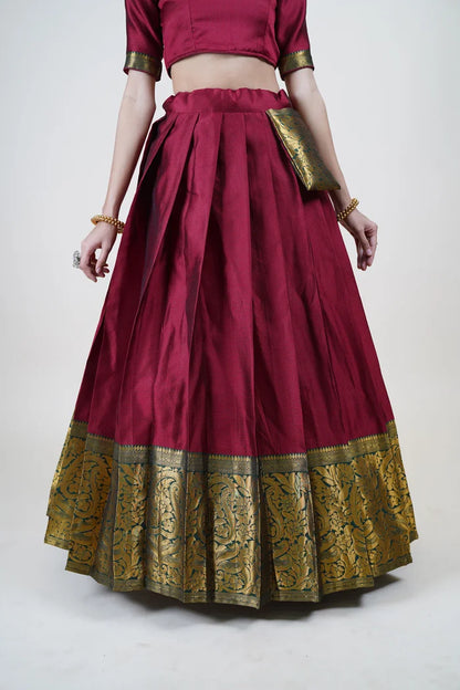 South Indian Festival Traditional Half Saree (Aarvi)