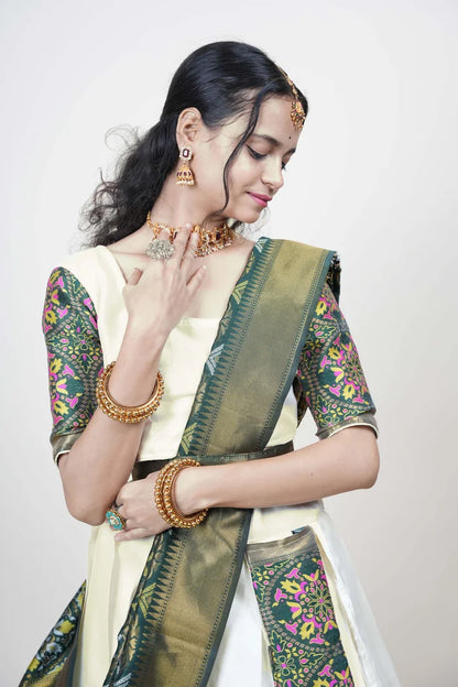 South Indian Festival Traditional Half Saree (GolGolPAttu)