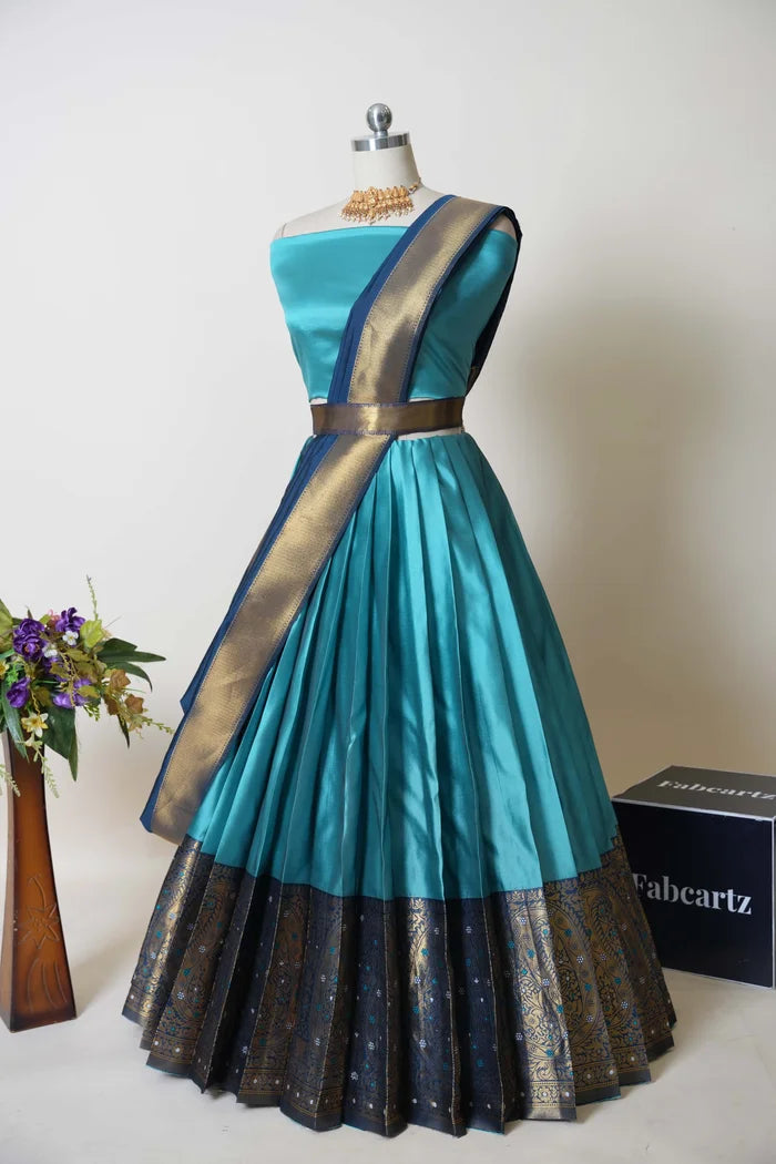 South Indian Festival Traditional Half Saree (Sarojini)