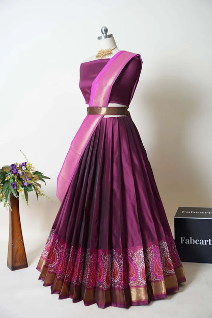South Indian Festival Traditional Half Saree (Parvati)