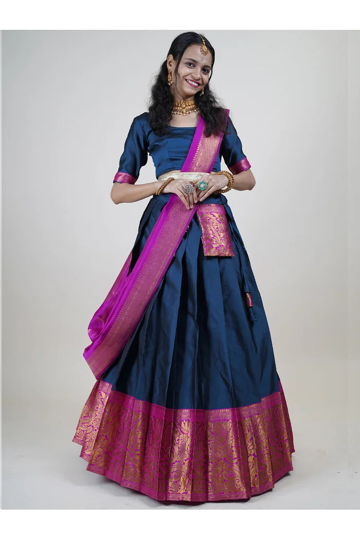 South Indian Festival Traditional Half Saree (Aarvi)