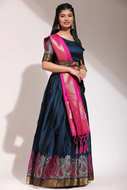 South Indian Festival Traditional Half Saree (Parvati)