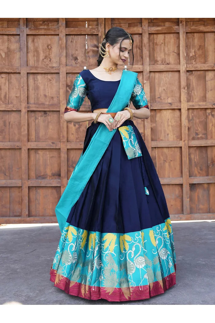 South Indian Festival Traditional Half Saree (HansPAttu)