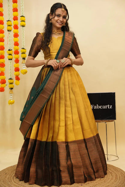 South Indian Festival Traditional Half Saree (Ival)