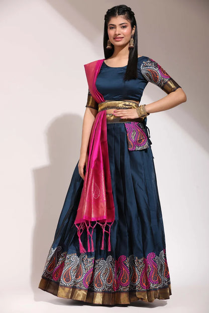 South Indian Festival Traditional Half Saree (Parvati)