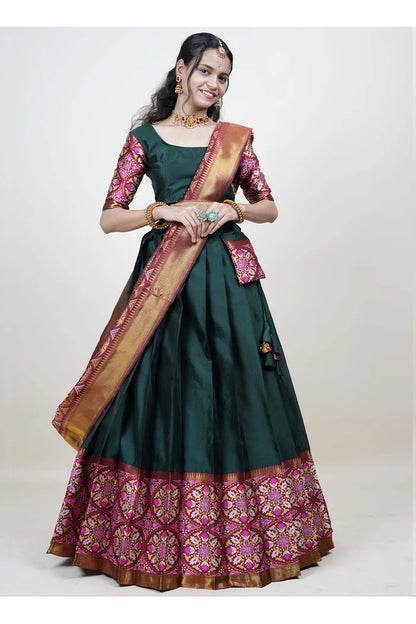 South Indian Festival Traditional Half Saree (GolGolPAttu)