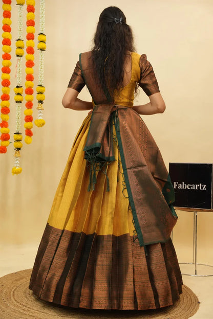 South Indian Festival Traditional Half Saree (Ival)