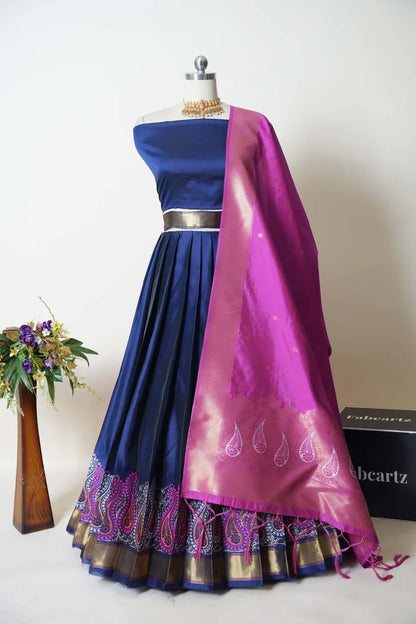 South Indian Festival Traditional Half Saree (Parvati)