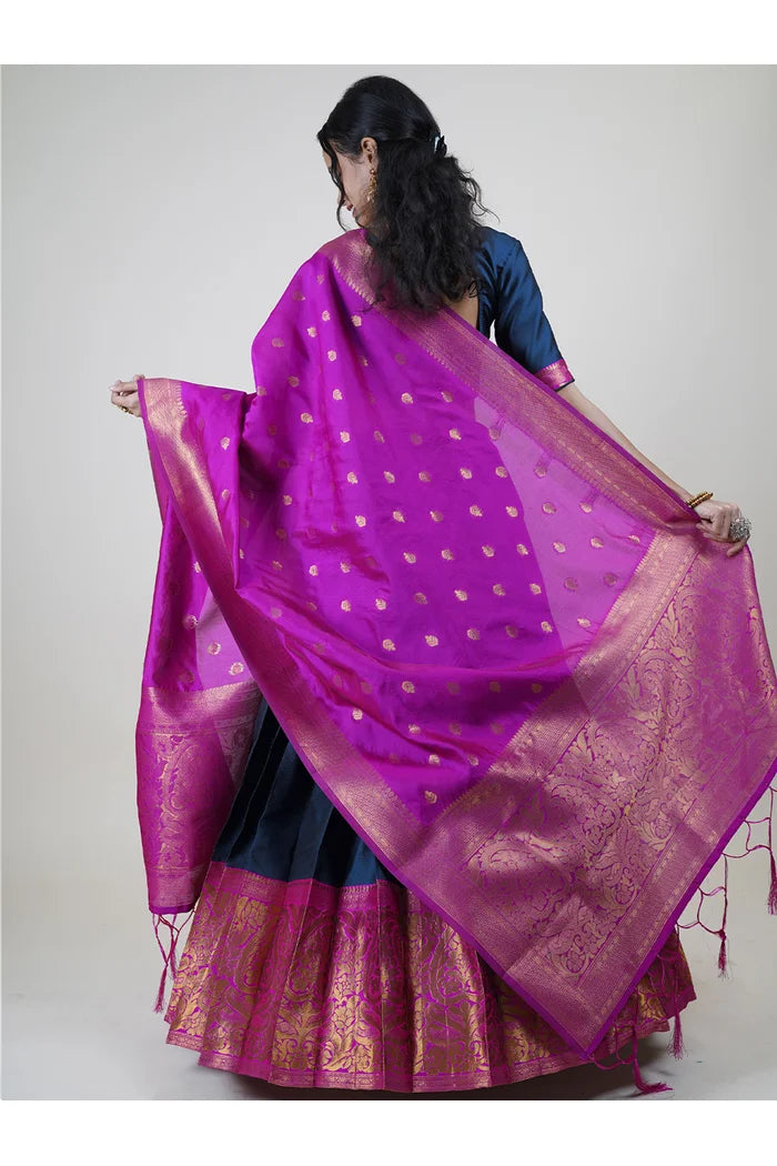 South Indian Festival Traditional Half Saree (Aarvi)