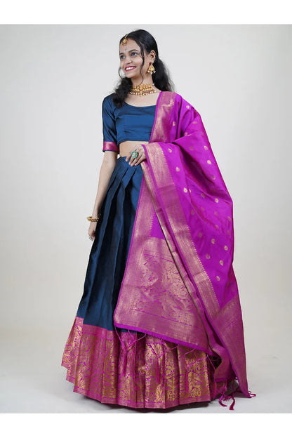 South Indian Festival Traditional Half Saree (Aarvi)
