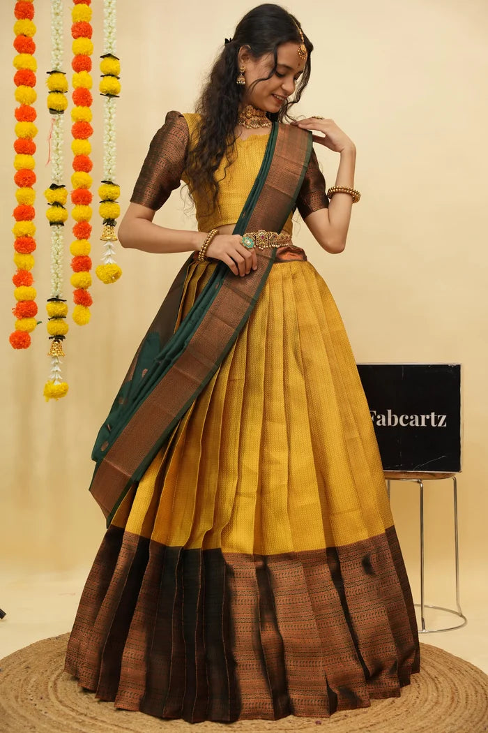 South Indian Festival Traditional Half Saree (Ival)
