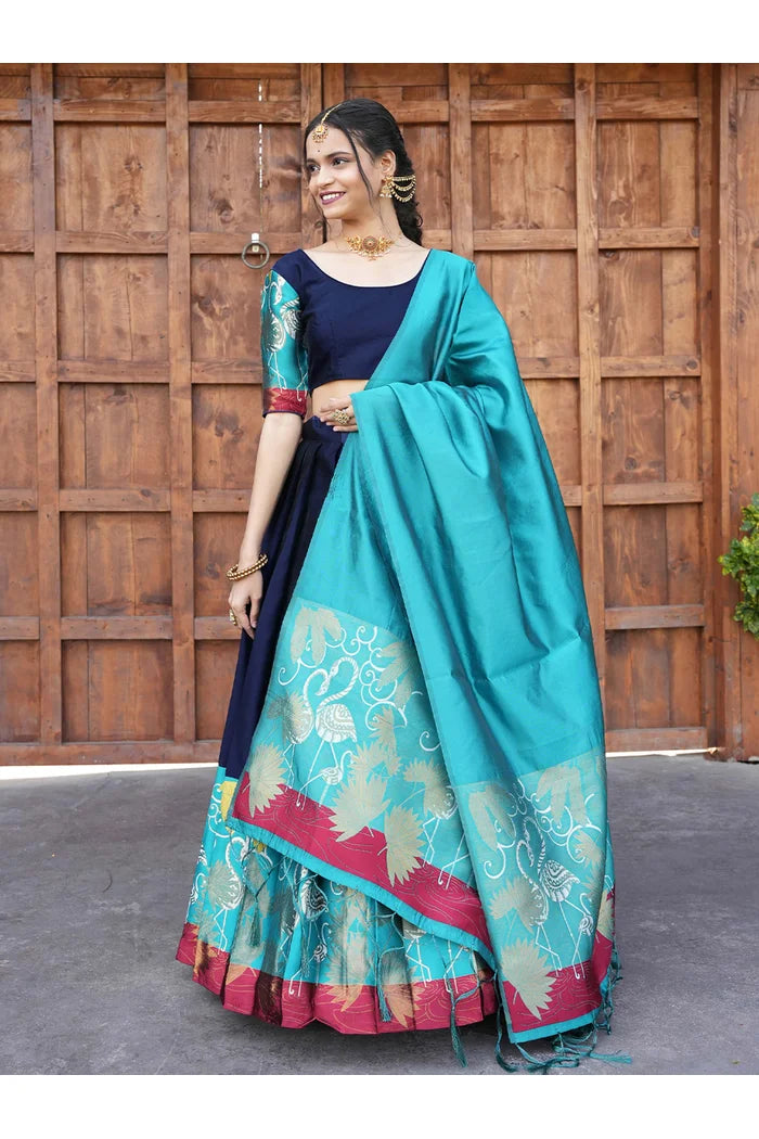 South Indian Festival Traditional Half Saree (HansPAttu)