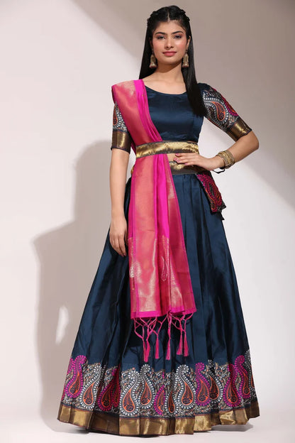 South Indian Festival Traditional Half Saree (Parvati)
