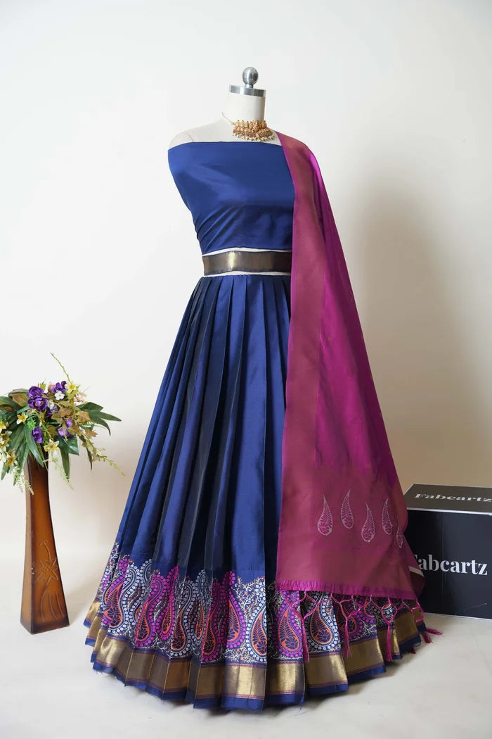 South Indian Festival Traditional Half Saree (Parvati)
