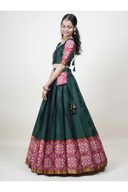South Indian Festival Traditional Half Saree (GolGolPAttu)