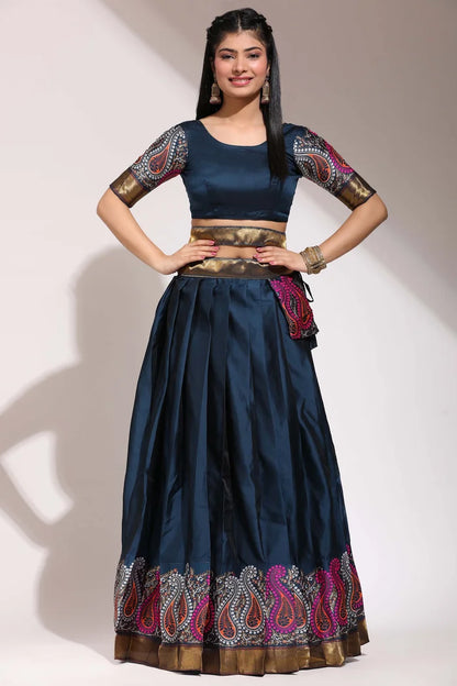 South Indian Festival Traditional Half Saree (Parvati)