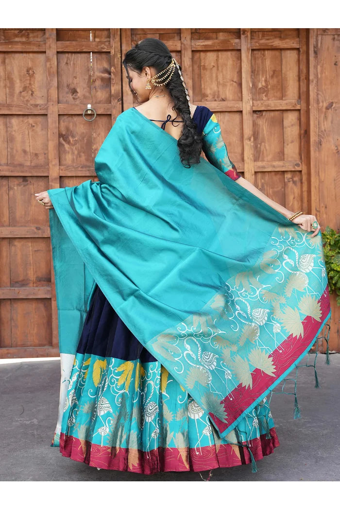 South Indian Festival Traditional Half Saree (HansPAttu)