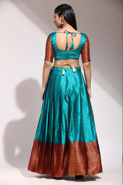 South Indian Festival Traditional Half Saree (Saraswati)