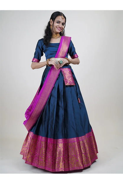 South Indian Festival Traditional Half Saree (Aarvi)