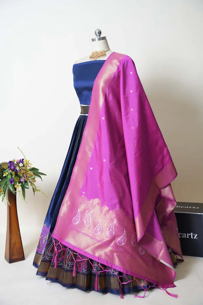South Indian Festival Traditional Half Saree (Parvati)