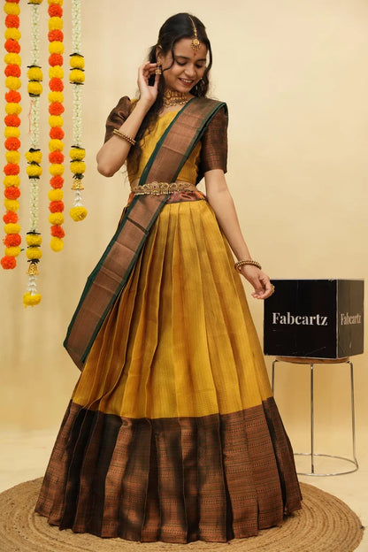 South Indian Festival Traditional Half Saree (Ival)
