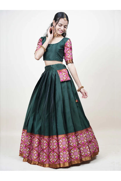 South Indian Festival Traditional Half Saree (GolGolPAttu)